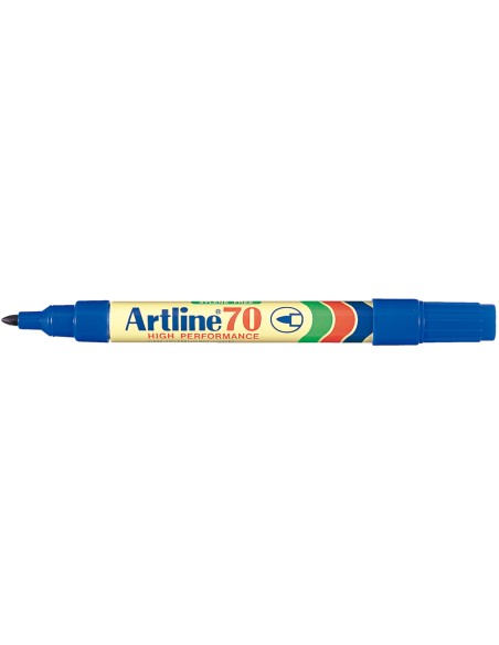 Rotulador artline marcador permanente ek 70 azul punta redonda 15 mm papel metal y cristal