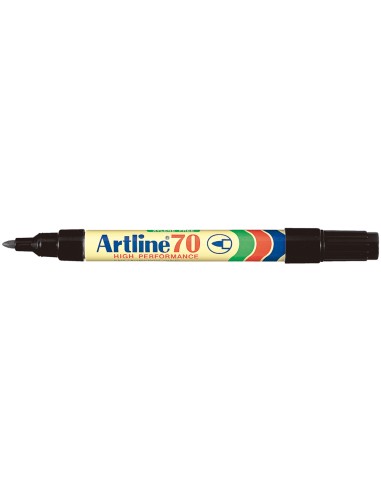 Rotulador artline marcador permanente ek 70 negro punta redonda 15 mm papel metal y cristal