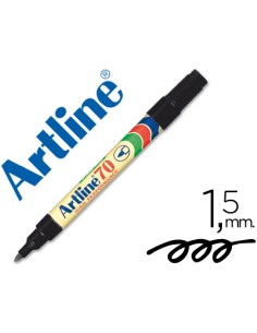 Rotulador artline marcador permanente ek 70 negro punta redonda 15 mm papel metal y cristal