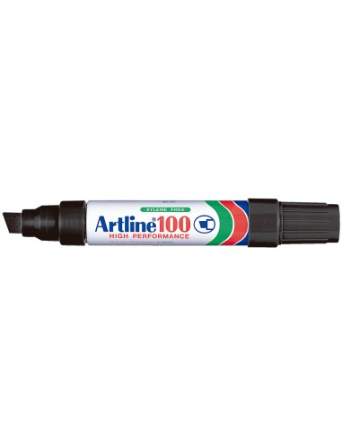 Rotulador artline marcador permanente 100 negro punta biselada