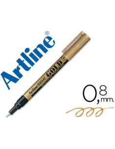 Rotulador artline marcador permanente tinta metalica ek 999 oro punta redonda 08 mm