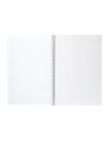 Cuaderno espiral liderpapel folio pautaguia tapa plastico 80h 75gr cuadro pautado 3mm con margen color violeta