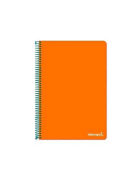 Cuaderno espiral liderpapel folio write tapa blanda 80h 60gr pauta 25 mm con margen color naranja