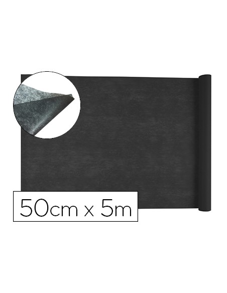 Tejido sin tejer liderpapel terileno 25 g m2 rollo de 5 mt negro