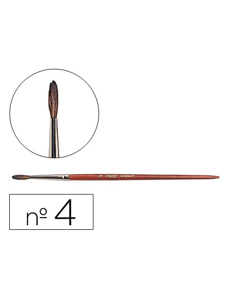 Pinceles acuarela liderpapel nº 4 virola cromada pelo engomado