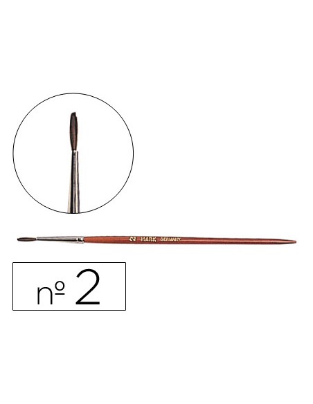 Pinceles acuarela liderpapel nº2 virola cromada pelo engomado