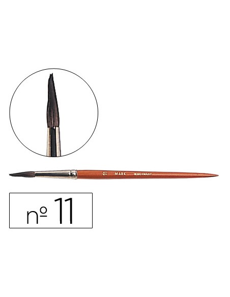 Pinceles acuarela liderpapel nº 11 virola cromada pelo engomado