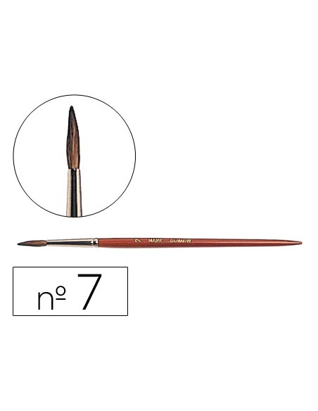 Pinceles acuarela liderpapel nº 7 virola cromada pelo engomado