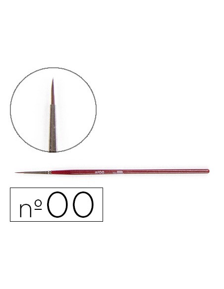 Pinceles acuarela liderpapel nº00 virola cromada pelo engomado