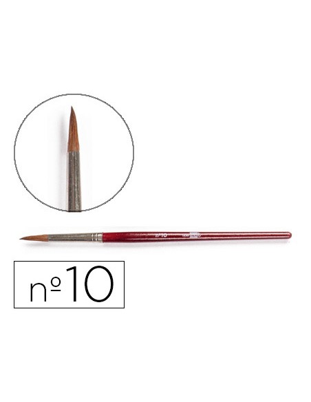 Pinceles acuarela liderpapel nº 10 virola cromada pelo engomado