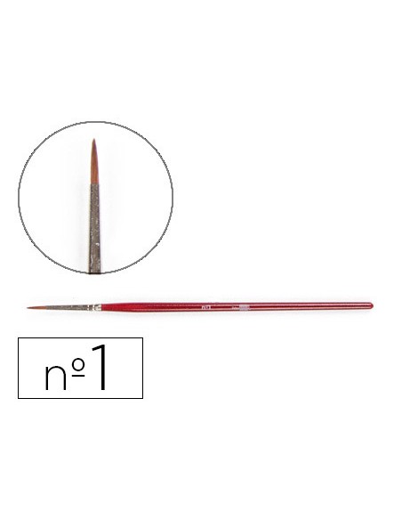 Pinceles acuarela liderpapel nº1 virola cromada pelo engomado