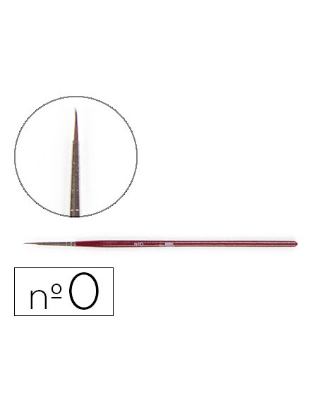 Pinceles acuarela liderpapel nº 0 virola cromada pelo engomado
