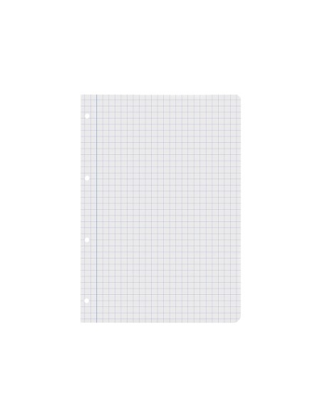 Recambio liderpapel a4 100 hojas 60g m2 cuadro 8mm con margen 4 taladros