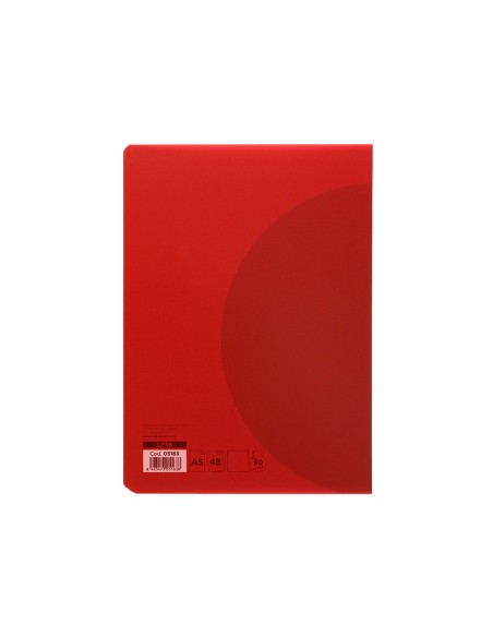 Libreta liderpapel 360 tapa de plastico a5 48 hojas 90g m2 lisa sin margen colores surtidos