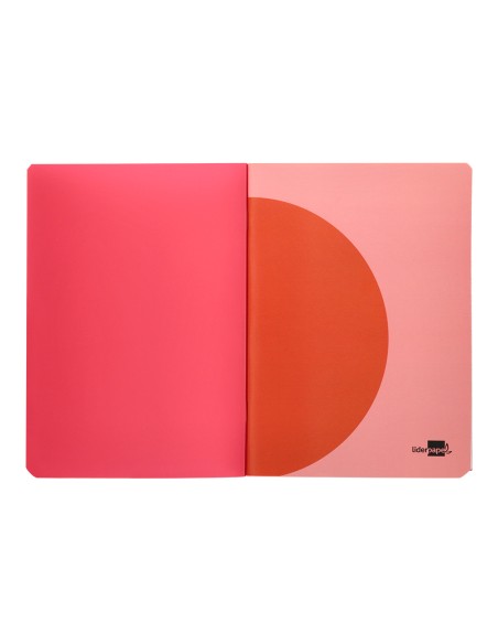 Libreta liderpapel 360 tapa de plastico a4 48 hojas 90g m2 horizontal con margen colores surtidos