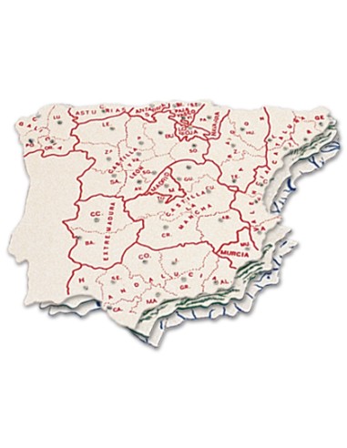 Plantilla liderpapel mapa espana plastico 15x125 cm bolsa de 3 unidades