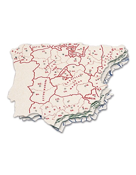 Plantilla liderpapel mapa espana plastico 15x125 cm bolsa de 3 unidades Plantilla liderpapel mapa espana plastico 15x125 cm bolsa de 3 unidades
