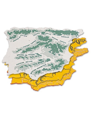 Plantilla liderpapel mapa espana plastico 22x18 cm bolsa de 3 unidades