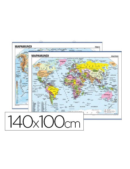 Mapa mural mundi planisferio 140x100 cm Mapa mural mundi planisferio 140x100 cm