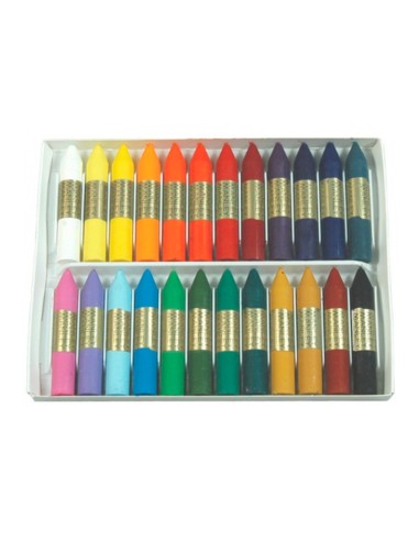 Lapices cera manley caja de 24 colores surtidos