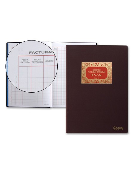 Libro miquelrius n65 folio 100 hojas facturas recibidas