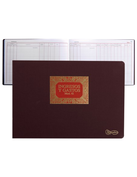 Libro miquelrius n61 folio 100 hojas ingresos y gastos