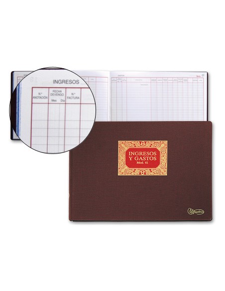 Libro miquelrius n61 folio 100 hojas ingresos y gastos