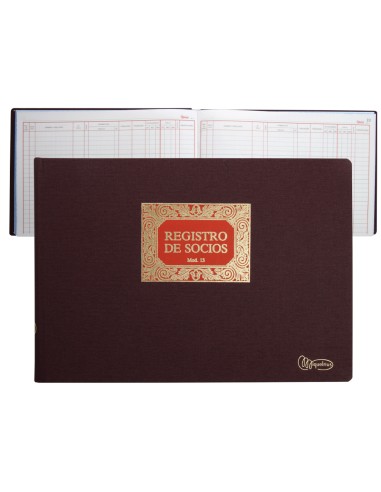 Libro miquelrius n13 folio apaisado 100 hojas registro de socios