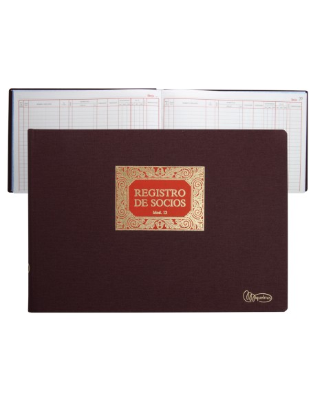 Libro miquelrius n13 folio apaisado 100 hojas registro de socios