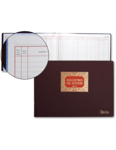 Libro miquelrius n13 folio apaisado 100 hojas registro de socios