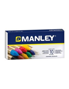 Lapices cera manley caja de 10 colores surtidos