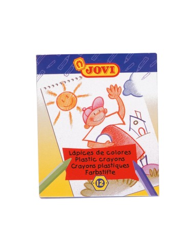 Lapices cera jovi hexagonal caja de 12 unidades colores surtidos