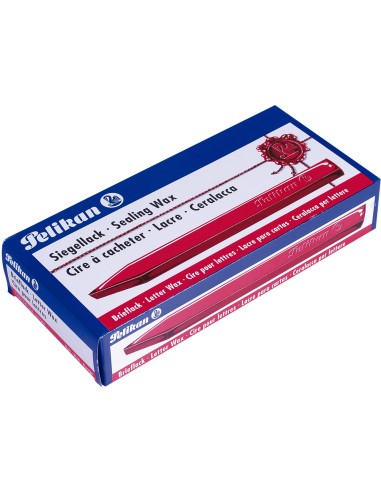 Lacre pelikan rojo caja de 10 barras