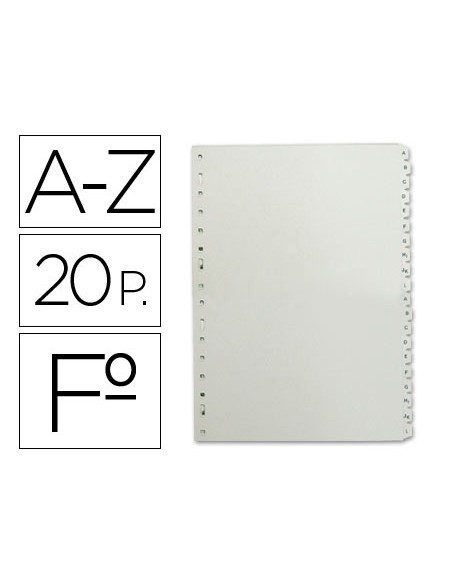 Separador alfabetico multifin 3005 plastico folio natural