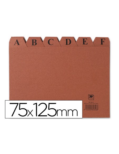 Indice fichero liderpapel carton nº2 75x125 mm