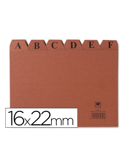 Indice fichero liderpapel carton nº5 160x220 mm