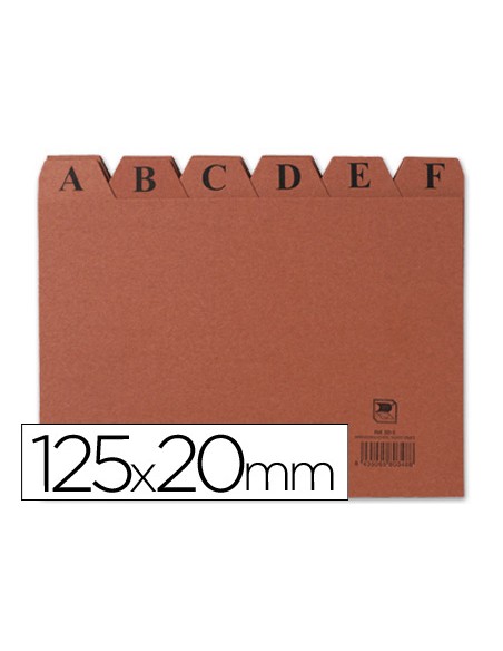 Indice fichero liderpapel carton nº4 125x200 mm