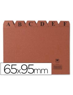 Indice fichero liderpapel carton nº1 65x95 mm