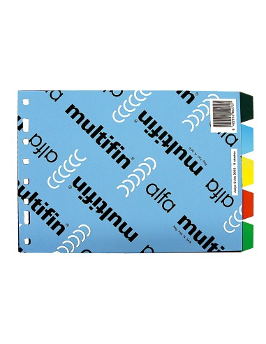 Separador multifin 3003 plastico cuarto apaisado 5 pestanas