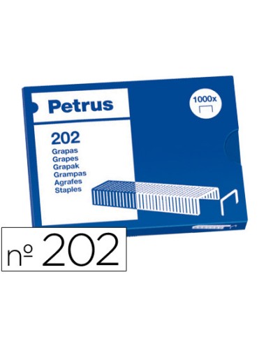 Grapas petrus bambina nº 202 caja de 1000 unidades