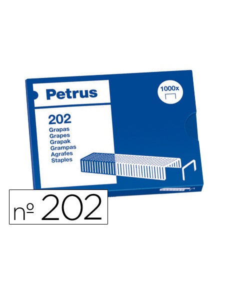 Grapas petrus bambina nº 202 caja de 1000 unidades