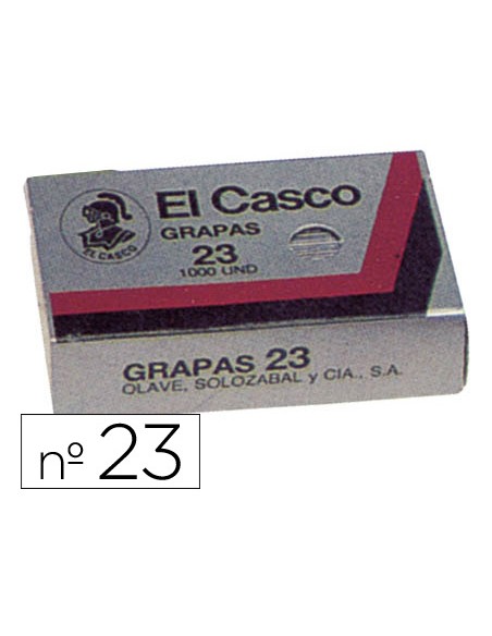 Grapas el casco nº23 caja de 1000 unidades