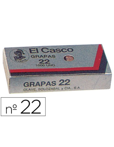 Grapas el casco nº22 caja de 1000 unidades