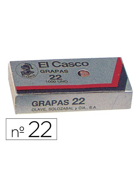 Grapas el casco nº22 caja de 1000 unidades