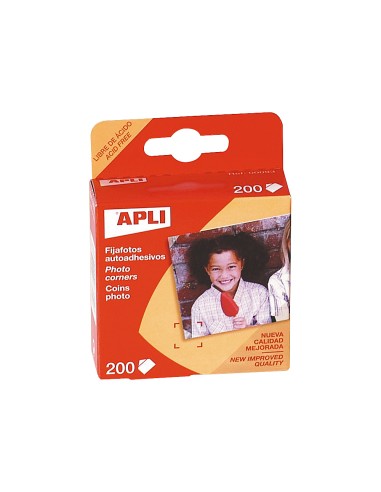 Fijafotos adhesivos apli caja de 200 unidades