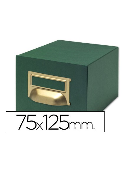 Fichero fichas tela verde 500 fichas n2 tamano 75x125 mm