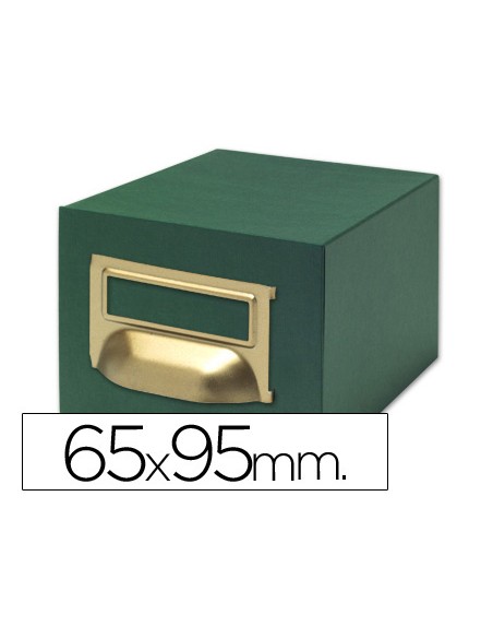 Fichero fichas tela verde 500 fichas n1 tamano 65x95 mm