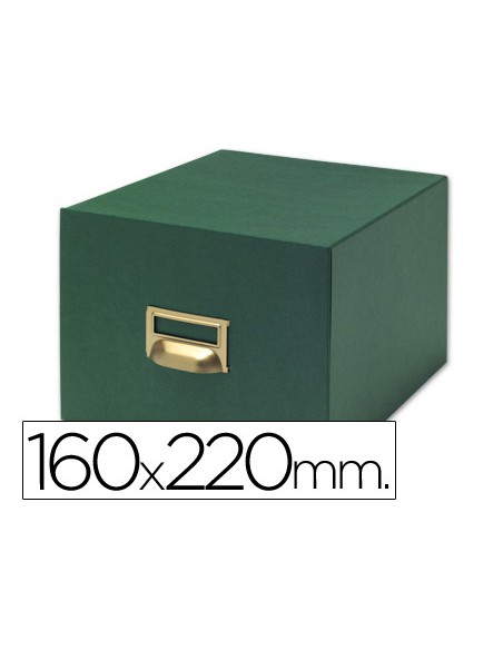 Fichero fichas tela verde 500 fichas n5 tamano 160x220 mm