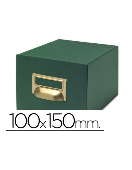 Fichero fichas tela verde 500 fichas n3 tamano 100x150 mm