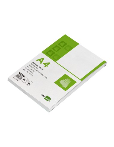 Bloc notas liderpapel liso a4 80 hojas 60g m2
